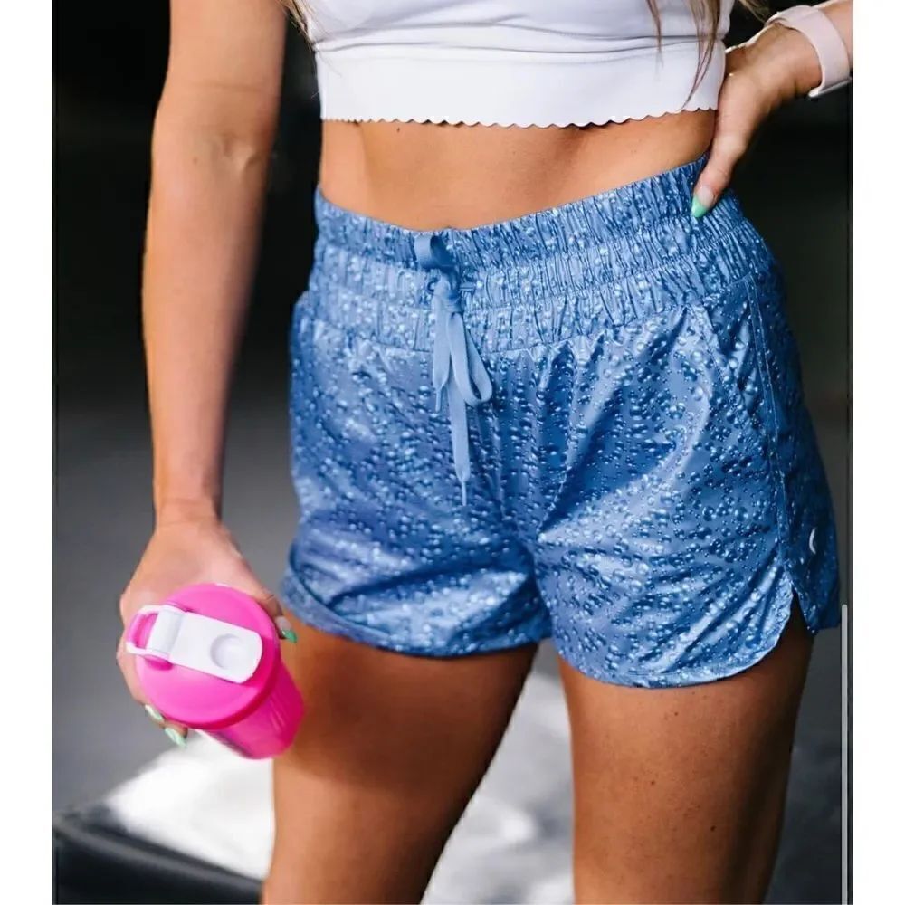 Zyia active Blued Steel Bubbles Hi-rise Bomber Shorts XXL new